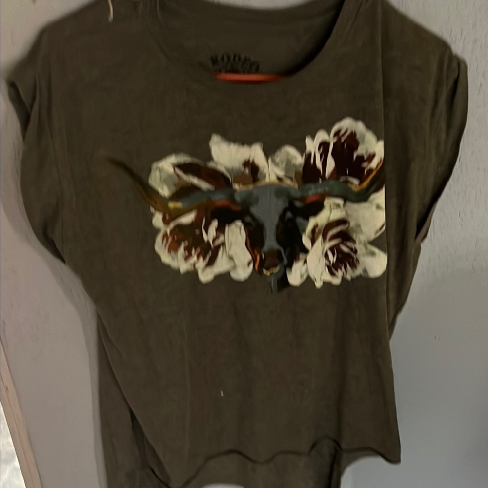 Women's Graphic Tee with Floral Design